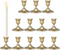 Taper Candle Stick Holder, 12PCS Brass Gold Candle Holders for Candlesticks, Vintage Metal Candlestick Holders for Dinner Room Table Centerpiece or Mantel Wedding Party Decor by DECKALY