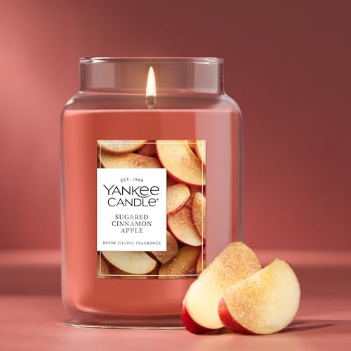 Yankee Candle Sugared Cinnamon Apple, Scented Candle, 22oz Large Jar with up to 150 Hour Burn Time, Giftable (Pack of 4) - Image 4