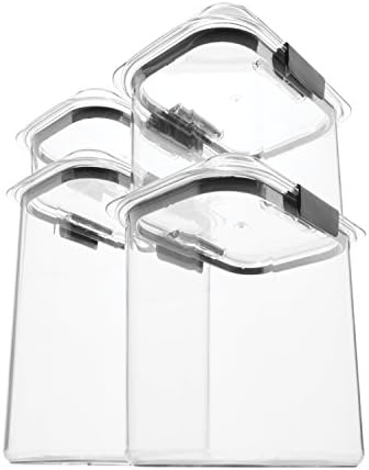Rubbermaid Brilliance Pantry Food Storage Containers, Set of 4 (8 Pieces), BPA-Free, Clear, Airtight - Image 2