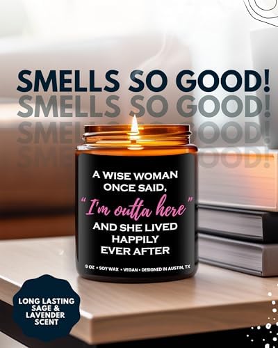 Funny Divorce Candle, Cool Retirement and Divorce Gifts for Women, Best Gift for Women, Unique Farewell Presents for Colleagues Coworker Teacher, Happy Retirement Ideas for Her - Image 5