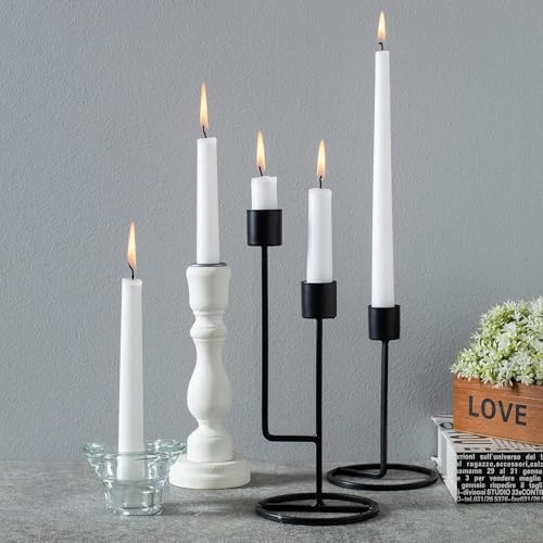 WPONSZU 16 Pack White Taper Candles, 7-8 Hours Burn Time, Unscented, Smokeless and Dripless, 4/5 x 10 Inch for Christmas,Household,Dinner,Wedding,Valentine's Day,Party and Home Décor Candlesticks - Image 4