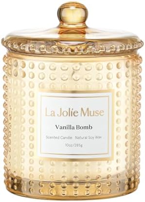 LA JOLIE MUSE Vanilla Zest Scented Candles for Home, Natural Soy, 55 Hrs by LaJol%C3%ADeMuse