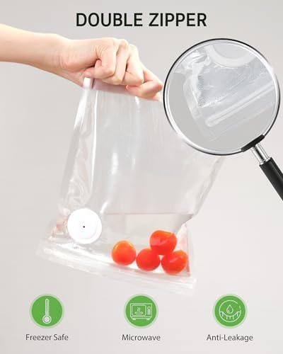 Syntus 80 Pcs Reusable Vacuum Sealer Bags for Food, S+M+L+XL - Image 4