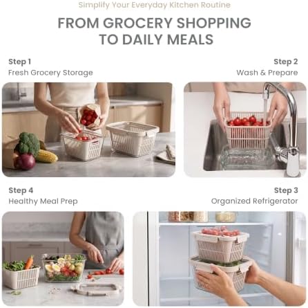GENICOOK 2 Set Large Glass Produce Containers for Fridge with Colanders - Image 4