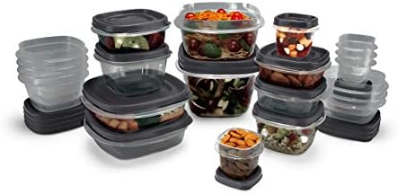 Rubbermaid EasyFindLids Food Storage Containers with SilverShield Antimicrobial Protection, 42-Piece Set, BPA-Free, Grey by Rubbermaid