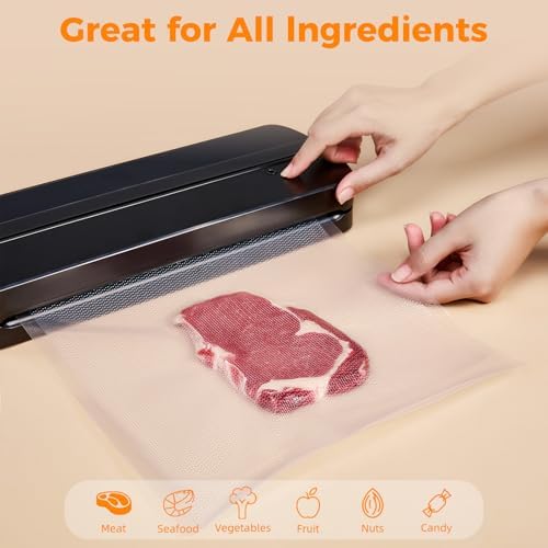 Wevac Vacuum Sealer Bags 8x50, 11x50 Rolls 2 pack for Food Saver, Seal a Meal, Weston. Commercial Grade, BPA Free, Heavy Duty, Great for vac storage, Meal Prep or Sous Vide - Image 4