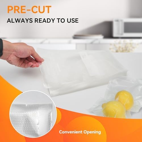 Wevac Vacuum Sealer Bags, Quart 8"x12" 200 Count, Pint 6"x10" 100 Count - Image 3