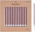 PHD CAKE 36-Count Rose Gold Long Thin Metallic Birthday Candles, Cake Candles, Birthday Parties, Wedding Decorations, Party Candles, Cake Decorations by PHDCAKE