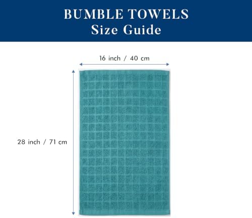 Bumble Kitchen Towels (6-Pack), 16"x28", 100% Cotton Dish Towels - Aqua - Image 3
