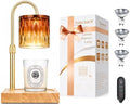 TOACSUCP Candle Warmer Lamp with 3 Bulbs, Adjustable Height Dimmable Candle Warmer with Timer, Compatible with Large Jar Candles, Candle Lamp with Charming Gift Box Ribbon for Her/Him (Amber Orange) by TOACSUCP