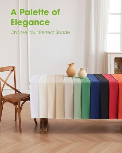 Pureegg Rectangle Linen Tablecloth Waterproof & Stain Resistant, Wrinkle-Free Table Cloth Adds Elegance and Protection, Ideal for Dining, Party, Wedding and Outdoor, 52 x 70 Inch, Navy Blue - Image 5