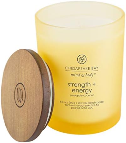 Chesapeake Bay Candle Scented Candle Strength + Energy (Pineapple Coconut) Medium Home Décor, 8.8oz (Pack of 4) - Image 2