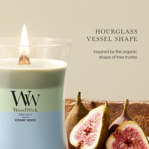 WoodWick Verdant Woods Tri-Scented Candle, Crackling Wick, 9.7oz - Image 4