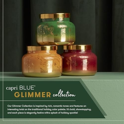 Capri Blue Glimmer Jar Candles - Luxury Holiday Scented Candles for Home - Long Lasting Soy Wax Blend - Scented Holiday & Home Decor - Volcano Jumbo Signature Jar (48 oz) - Image 6