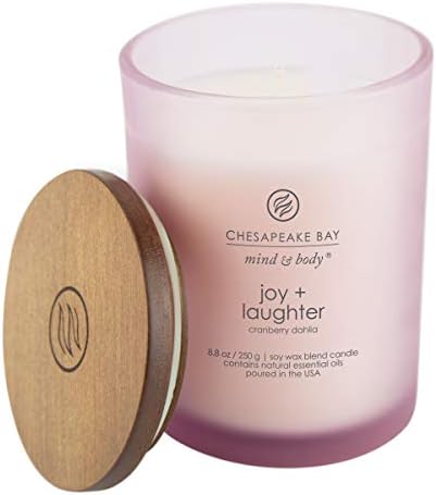 Chesapeake Bay Candle Joy + Laughter Scented Candles Cranberry Dahlia Medium 2-Pack Long Burn Time Home Décor - Image 2