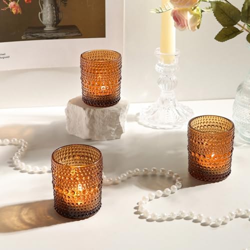 48 Pack Votive Candle Holders, Amber Candles Holders for Christmas - Image 7