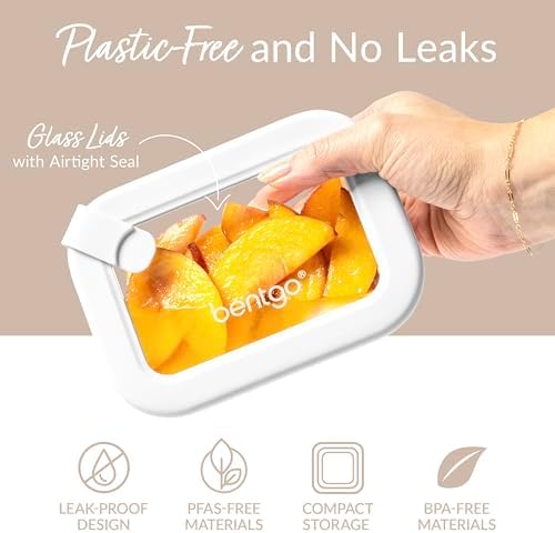Bentgo Signature Glass Food Storage Containers with Lids, 8 Piece Set - Image 3