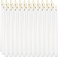 YOROXRG 36 Pack White Taper Candles, 7-8 Hours Burn Time, Unscented, Smokeless and Dripless, 0.8 x 10 Inch Dinner Candle Set for Household, Wedding, Party and Home Décor Candlesticks by YOROXRG