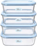 Glass Food Storage Containers with Silicone Glass Lids, 6 Pack Square Airtight Meal Prep food container, Leakproof Borosilicate Glass Bowls Set, Microwave, Oven, Freezer & Dishwasher Safe by Eco-Evo