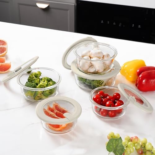 Urban Green Glass Food Storage Containers with Glass Lids, Microwave Safe Food Container Set, Aitight Meal Prep Container Set, LeakProof, 100% Plastic Free, 5 Pack - Image 7