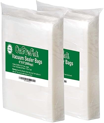O2frepak Pint 6"x10" Vacuum Sealer Bags 200ct for Food Storage by O2frepakDirect