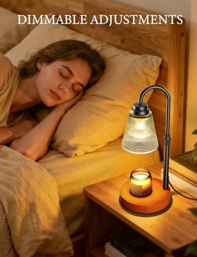 Candle Warmer Lamp with Timer Dimmable, Lamp Candle Warmer Birthday Gifts for Women, Black Adjustable Wax Melter Warmer for Jar Candles, House Warming Gift Home Decor - Image 6