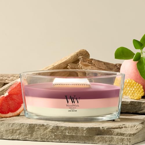 WoodWick Lush Nectar Tri-Scented Candle, Crackling Wick, 16oz - Image 2