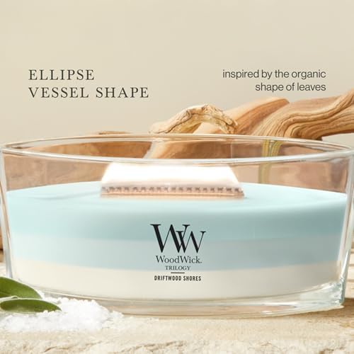 WoodWick Driftwood Shores Tri-Scented Candle, Crackling Wick, 16oz - Image 4