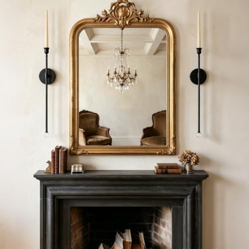 20" Wall Mounted Candle Sconce, 2 Packs, Black - Image 4