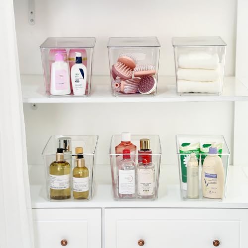 Vtopmart 16 Pack Clear Stackable Storage Bins with Lids, XLarge - Image 5