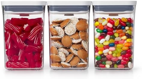 OXO Good Grips POP Small Square Airtight Food Storage Containers, 3-Piece by Unknown