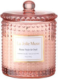 LA JOLIE MUSE Rose Noir & Oud Scented Candles for Home, Natural Soy 55 Hrs by LaJol%C3%ADeMuse