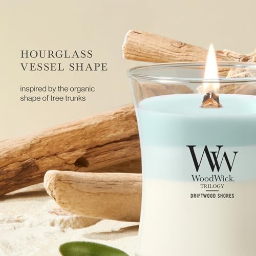 WoodWick Driftwood Shores Tri-Scented Candle, Crackling Wick, 9.7oz - Image 4