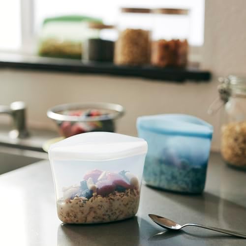 Stasher Premium Reusable Silicone Food Storage Bowl, Deep Ocean, 1-Cup - Image 2