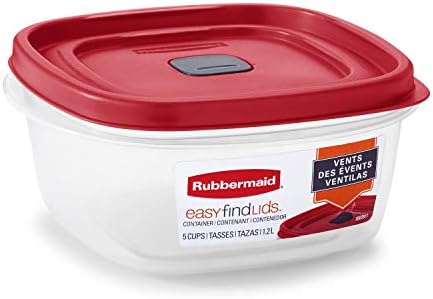 Rubbermaid EasyFindLids Food Storage and Organization Containers, 3-Pack, Racer Red, BPA-Free, Microwave & Dishwasher Safe - Image 2