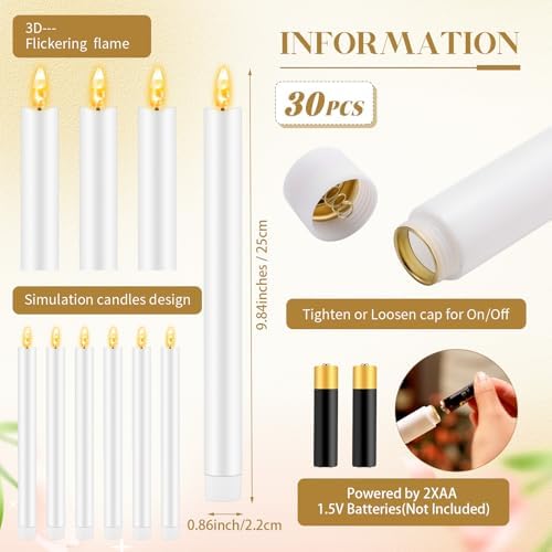 Filltouch 60 Pcs Gold Candle Holders with White Flameless LED Candles Bulk - Image 4