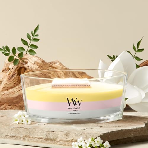 WoodWick Floral Blossoms Tri-Scented Candle, Crackling Wick, 16oz - Image 2