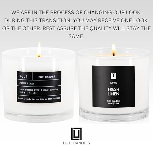 Lulu Candles | Fresh Linen | Luxury Scented Soy Jar Candle | Hand Poured in The USA | Highly Scented & Long Lasting | 11 Oz. - Image 3