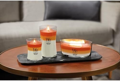 WoodWick Pumpkin Gourmand Trilogy Holiday Candle Gifts for Women and Men, 16 oz Ellipse Trilogy Candle with Crackling Wick - Image 4