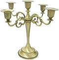 5-Arm Metal Candelabra Candle Holder Table Centerpiece, Pewter by Viscacha