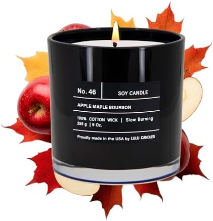 Lulu Candles Apple Maple Bourbon Scented Soy Jar Candle, 9 Oz. by LULUCANDLES