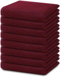 Homaxy 100% Cotton Waffle Weave Kitchen Dish Towels 8-Pack, Burgundy by Homaxy