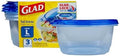 Glad GladWare Tall Entree Containers, Large Square, 42 oz - 3 Count (Pack of 6) by GladTrashFoodStorage