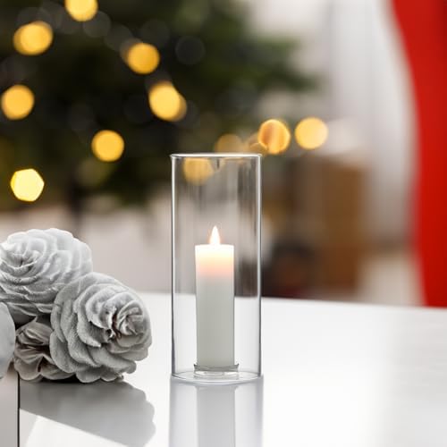 WGVI Hurricane Candle Holder Sleeve, Wide 3", Height 6", Clear Glass Cylinder Candleholder, Chimney Tube, Open Ended Candle Shade, 12 Pieces Bulk - Image 7