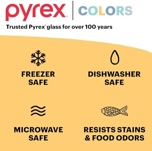 Pyrex Colors Tinted 12-Piece Small/Medium/Large Food Storage Container Set - Image 6