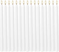 WPONSZU 16 Pack White Taper Candles, 7-8 Hours Burn Time, Unscented, Smokeless and Dripless, 4/5 x 10 Inch for Christmas,Household,Dinner,Wedding,Valentine's Day,Party and Home Décor Candlesticks by WPONSZU
