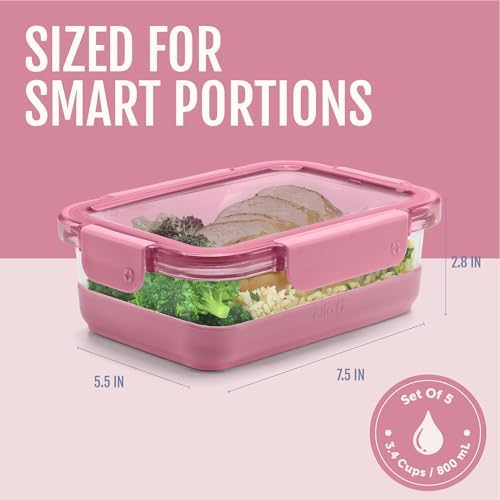 Ello Duraglass Refresh 3.4 Cup Meal Prep Containers, 10 Pc, Dusk Delight, (Pack of 2) - Image 4