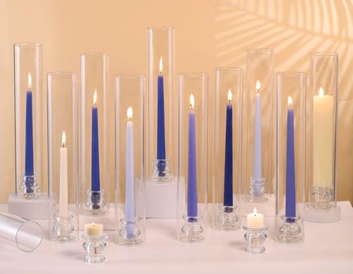 Volens Hurricane Glass Candle Holders- Set of 24 Candlestick Holders 14" H by VolensLightUpYourLife