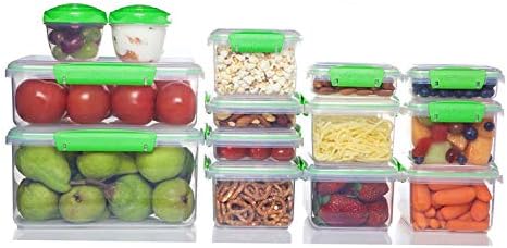Sistema KLIP IT Collection Food Storage Containers, Clear/Green, 28-Piece Set - Image 2