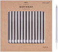 PHD CAKE 36-Count Silver Long Thin Metallic Birthday Candles, Cake Candles, Birthday Parties, Wedding Decorations, Party Candles, Cake Decorations by PHDCAKE